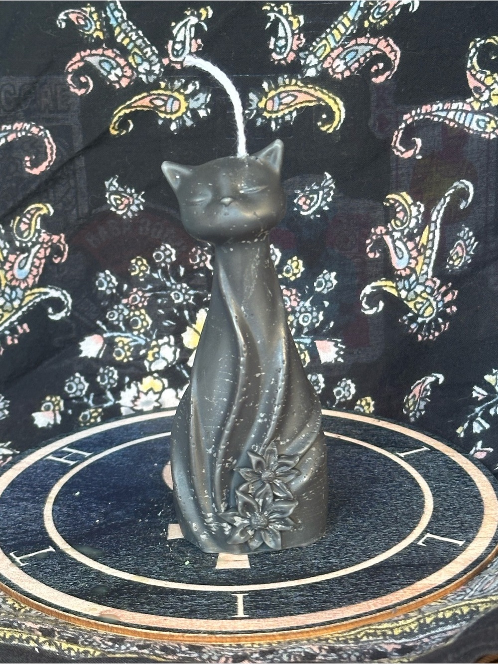 Elegant Black Cat Candle